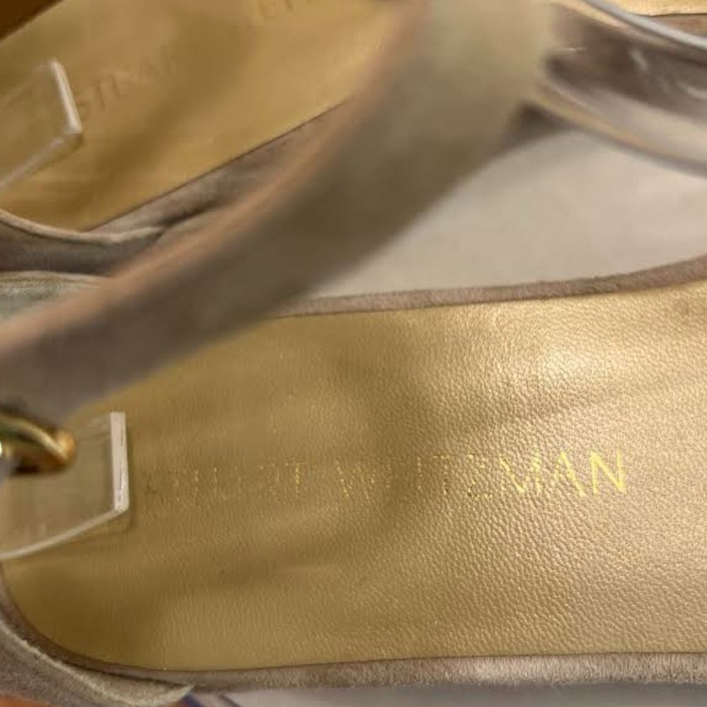 Stuart Weitzman Suede Ankle Strap Sandals - Size 8.5M - Picture 4 of 6